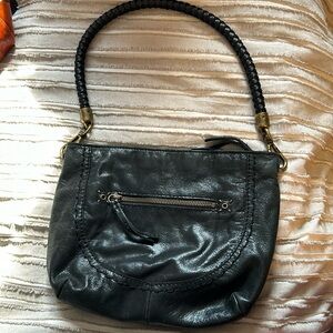 The Sak Purse Bag Black braided Strap